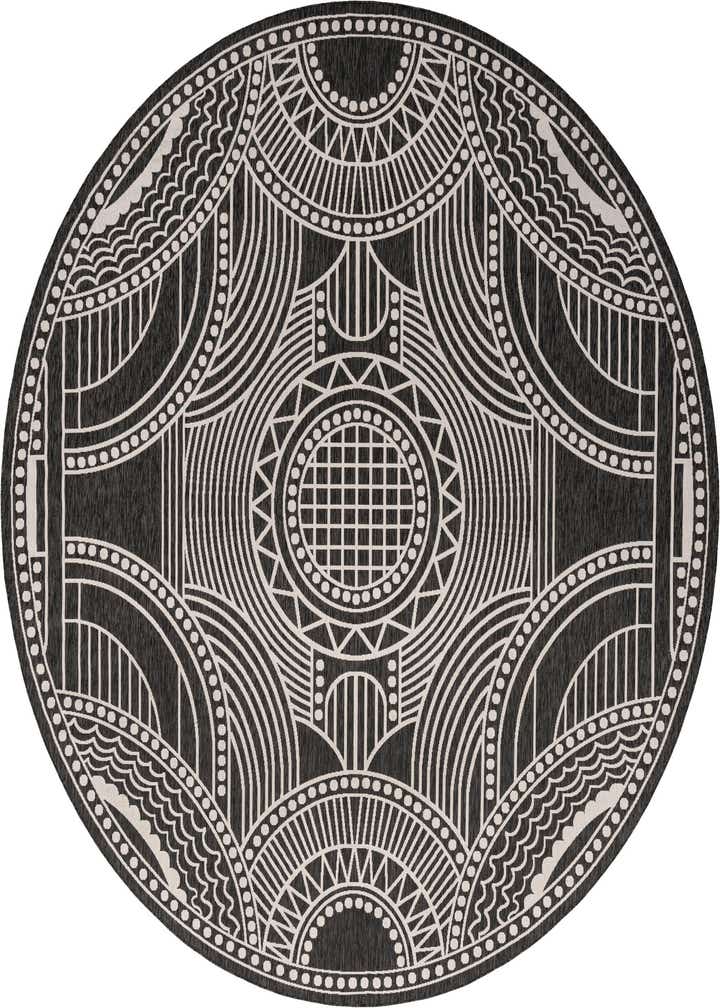 13' x 13' Easy-Clean Traditional Indoor / Outdoor Round Rug