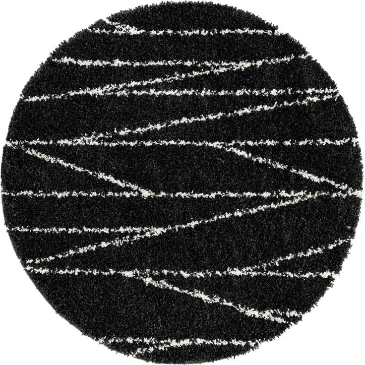 Detail image of 5' 3 x 5' 3 Serenity Shag Round Rug