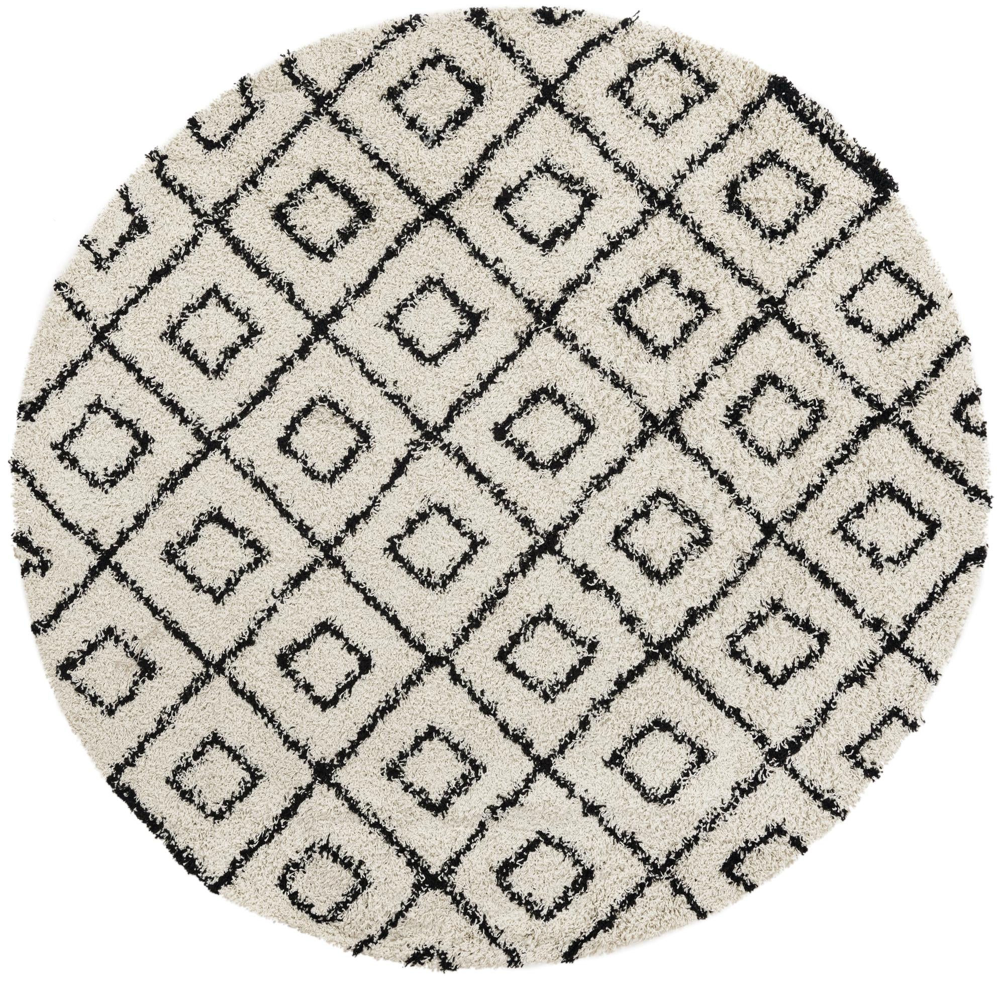 7' 10 x 7' 10 Trellis Shag Round Rug
