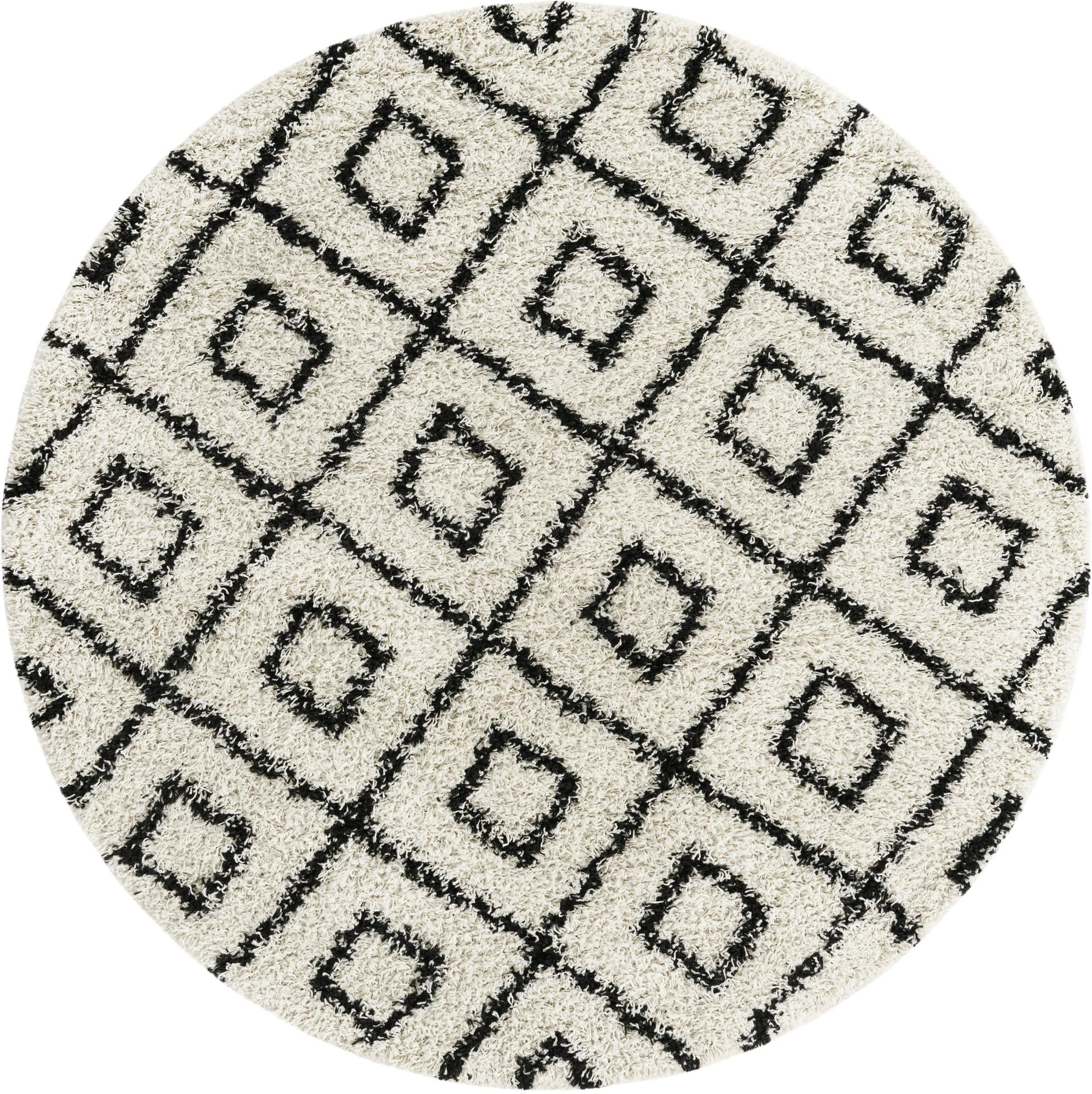 6' x 6' Trellis Shag Round Rug