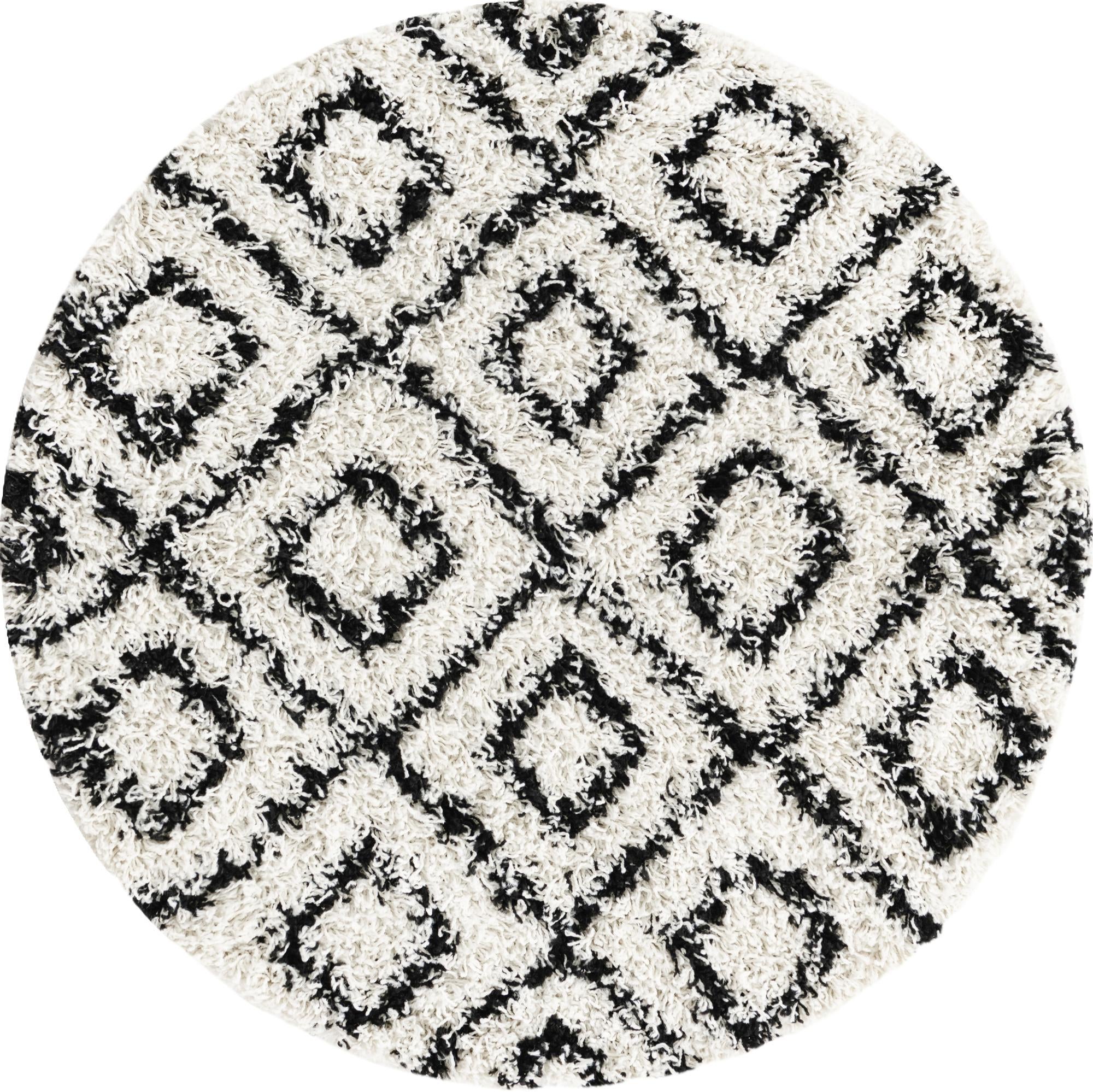 3' 3 x 3' 3 Trellis Shag Round Rug
