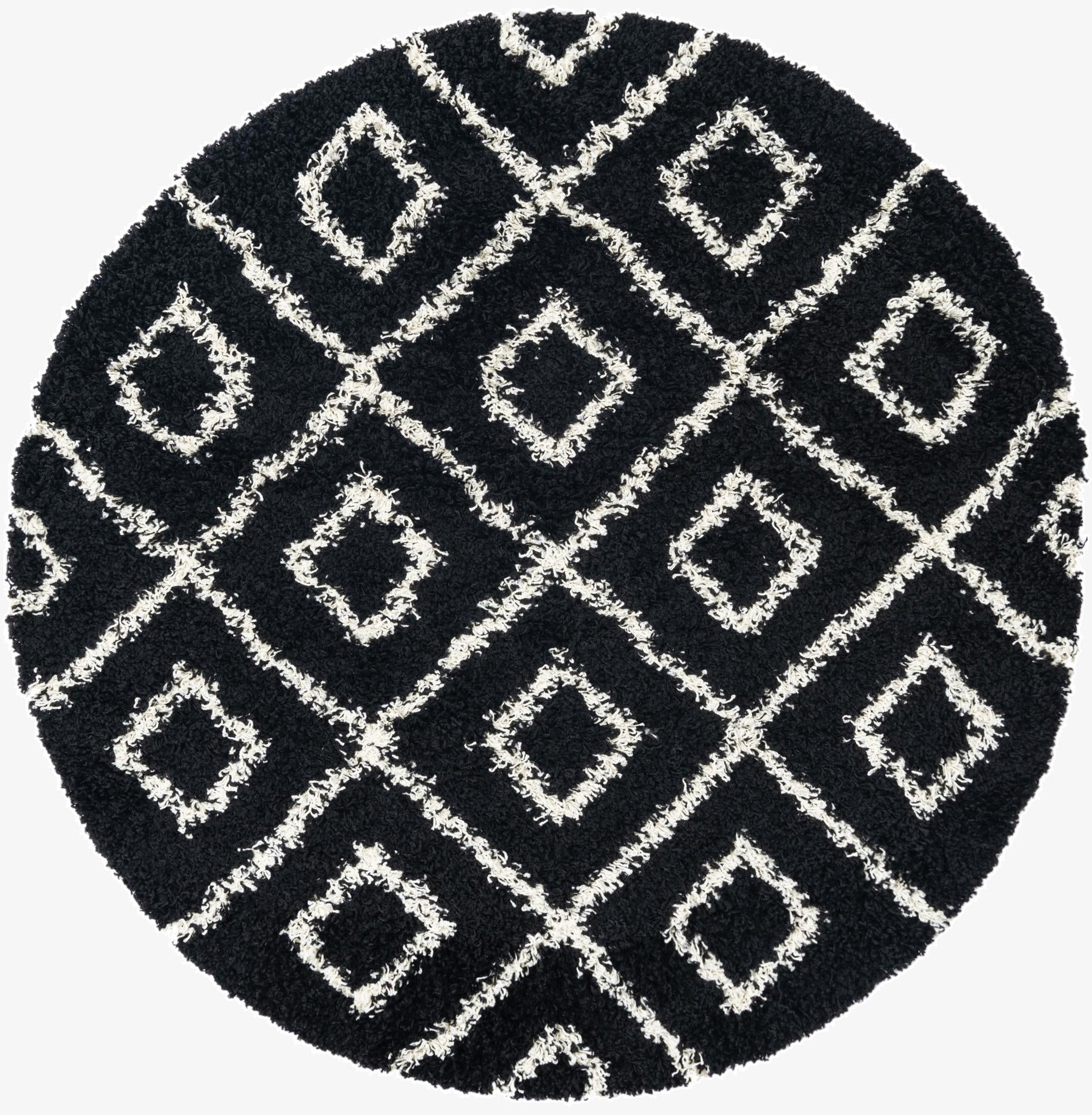 Primary image 5' 3 x 5' 3 Trellis Shag Round Rug