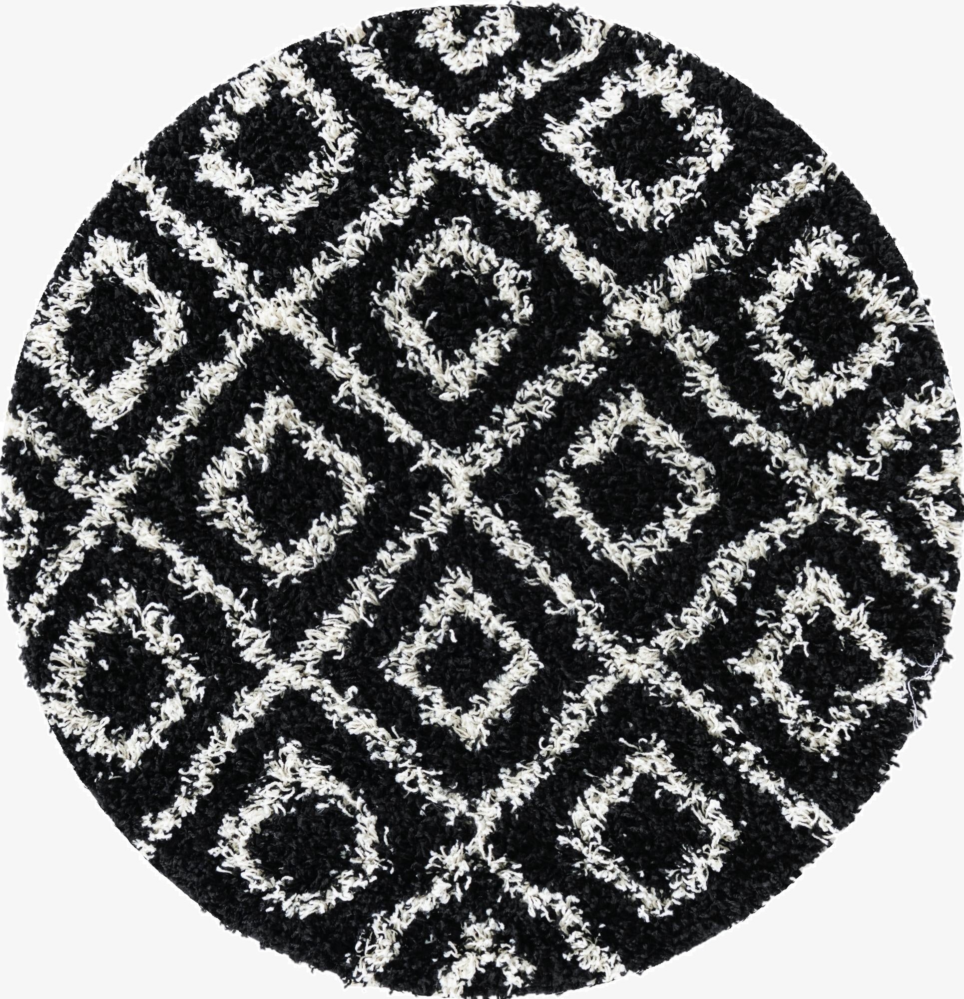 Primary image 3' 3 x 3' 3 Trellis Shag Round Rug