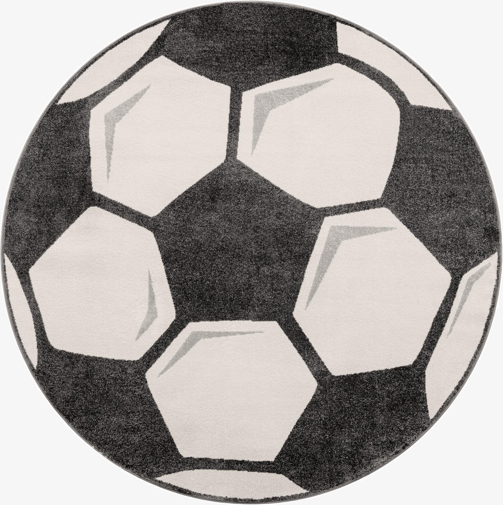 Primary image 7' 10 x 7' 10 Soccer Ball Whimsy Kids Round Rug