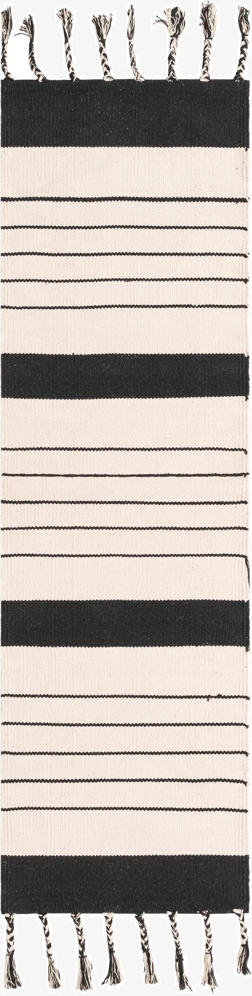 2' 2 x 6' 1  Hand Woven Chindi Cotton Runner Rug