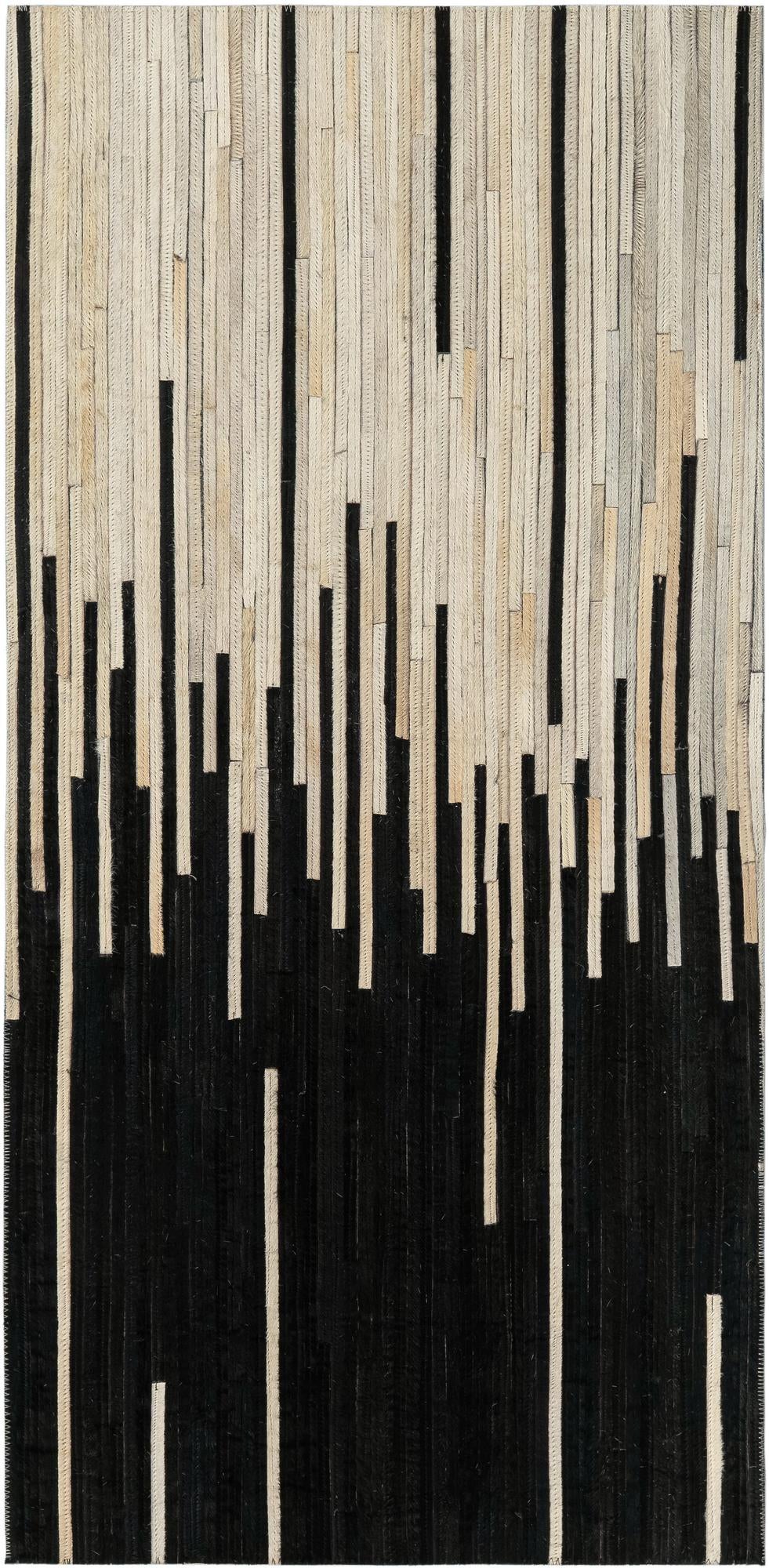 2' 2 x 4' 1 Cowhide Leather Runner Rug