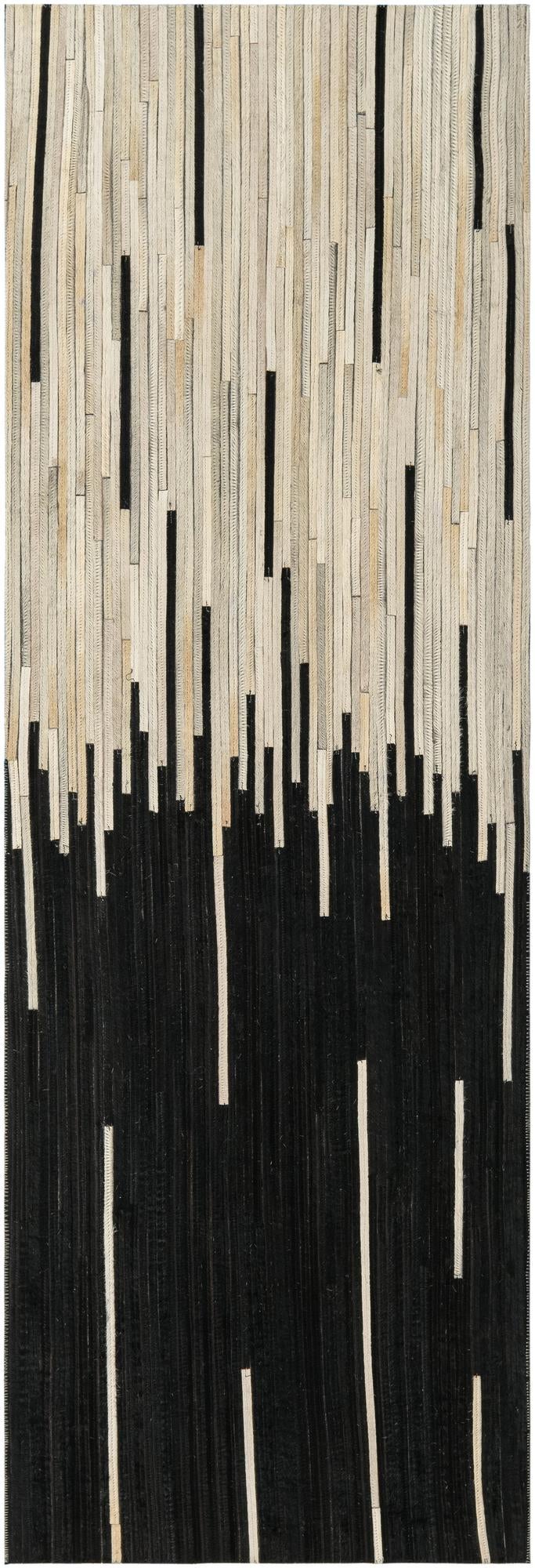 2' 2 x 6' 1 Cowhide Leather Runner Rug