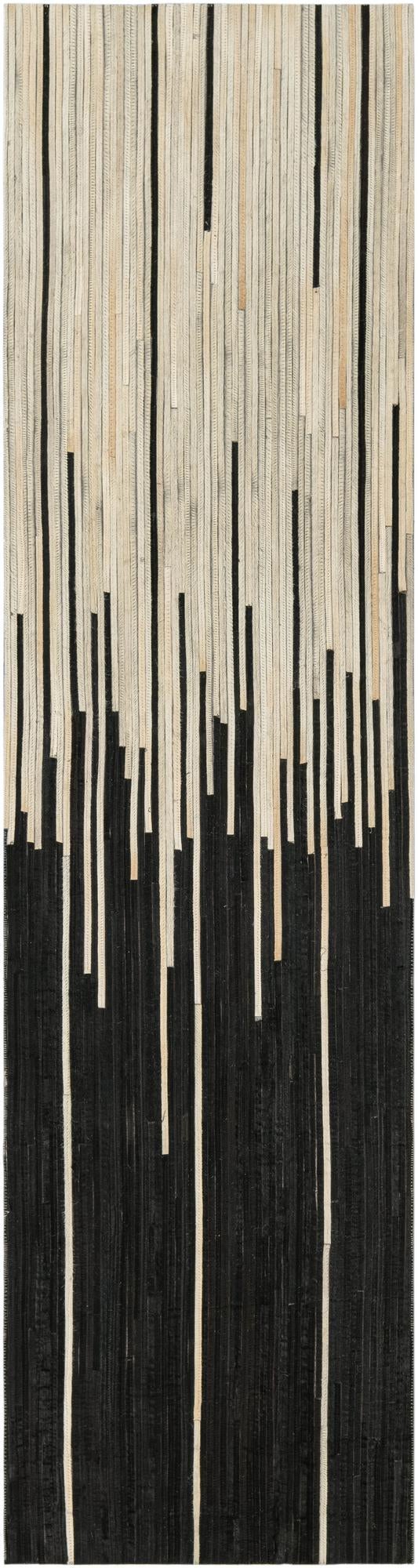 2' 2 x 8' Cowhide Leather Runner Rug