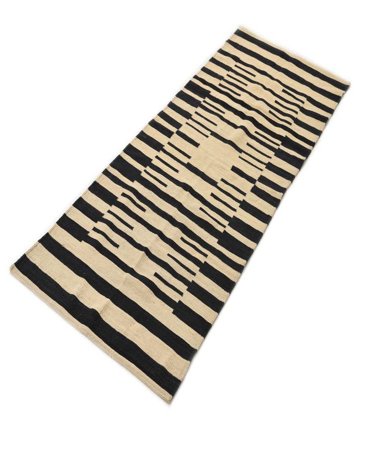 Detail image of 2' 10 x 7' 9  Hand Woven Kilim Modern Wool Runner Rug