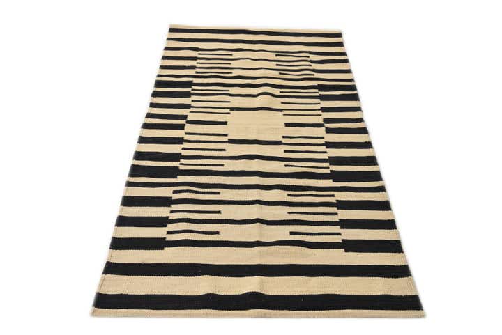 2' 10 x 7' 9 Hand Woven Kilim Modern Wool Runner Rug