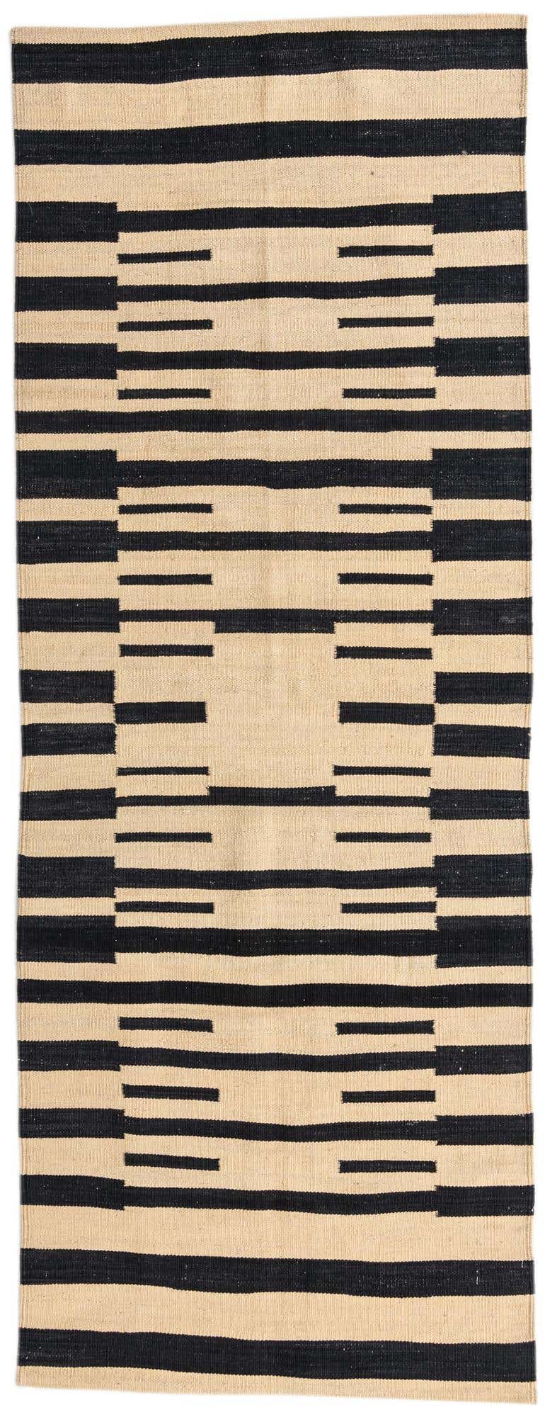 2' 10 x 7' 9 Hand Woven Kilim Modern Wool Runner Rug