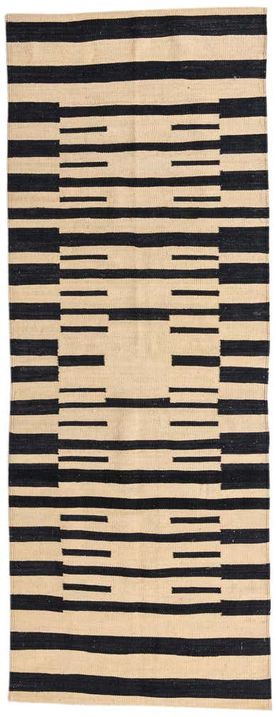 2' 10 x 7' 9 Hand Woven Kilim Modern Wool Runner Rug