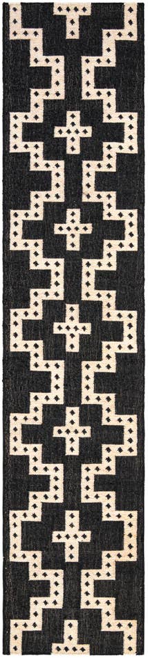 Detail image of 2' 7 x 12' Hand Woven Kilim Wool Runner Rug