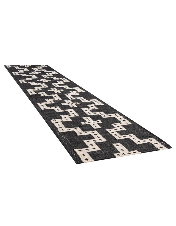 Detail image of 2' 7 x 12' Hand Woven Kilim Wool Runner Rug