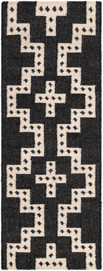 Detail image of 2' x 6' 1 Hand Woven Kilim Wool Runner Rug