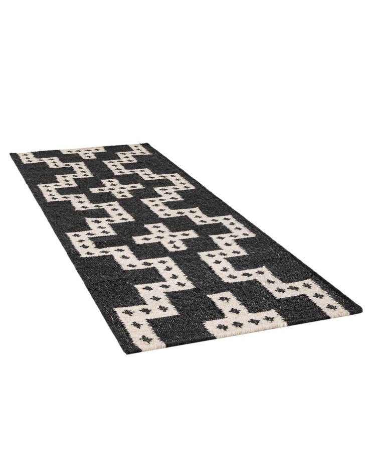 Detail image of 2' x 6' 1  Hand Woven Kilim Wool Runner Rug