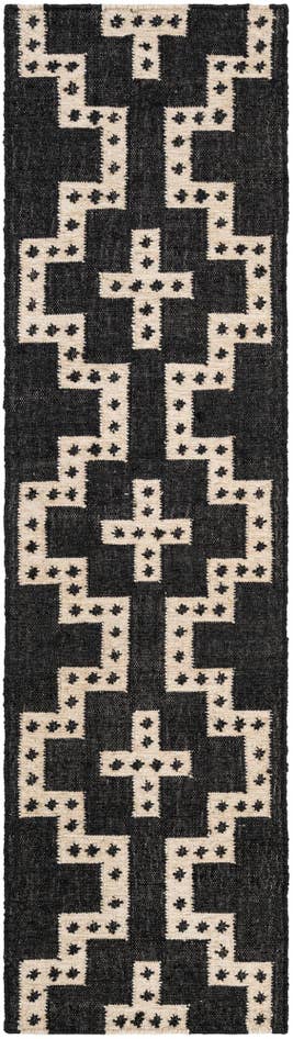 Detail image of 2' x 8' Hand Woven Kilim Wool Runner Rug