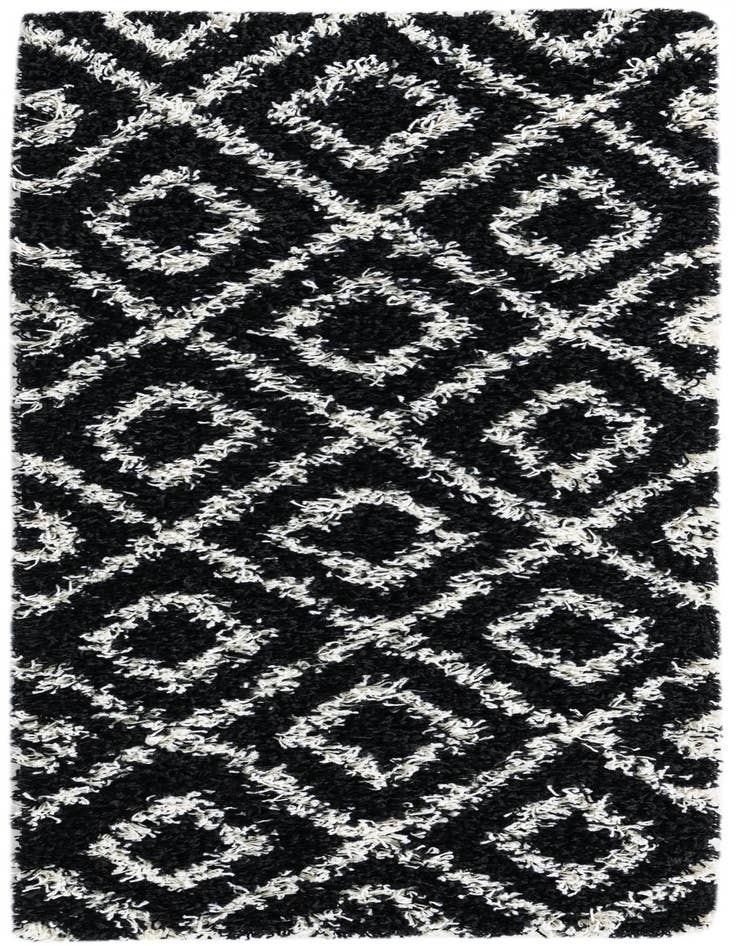 Detail image of 2' x 5' Lattice Shag Runner Rug