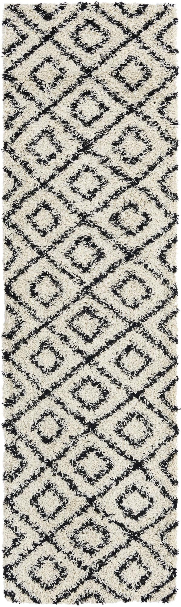 2' 7 x 10' Lattice Shag Runner Rug