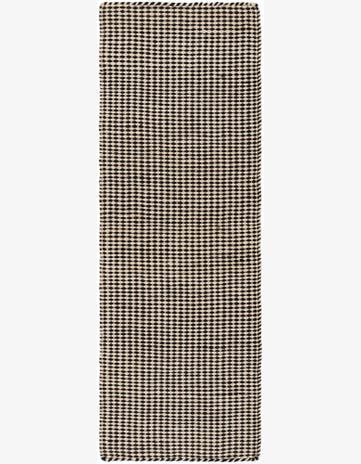 Black and White Hand Woven Laurel Handwoven Jute Runner Rug
