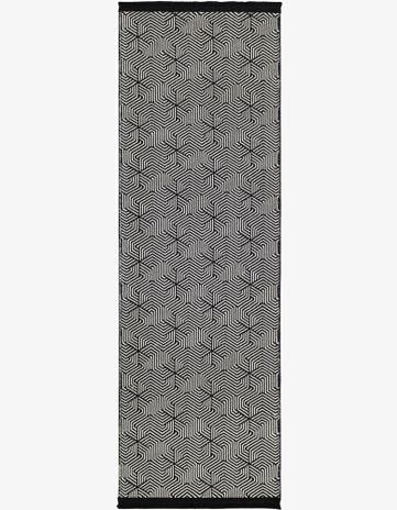 Black and White Milano Runner Rug