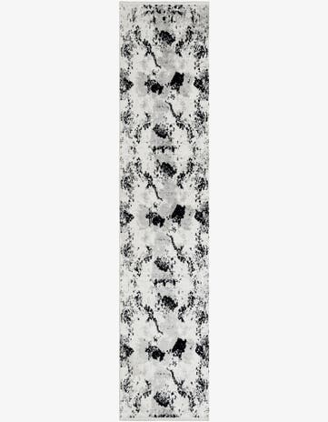 Black and White Milano Runner Rug