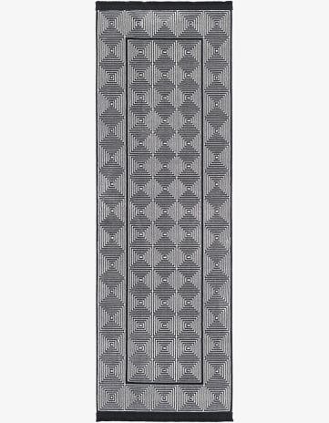 Black and White Milano Runner Rug