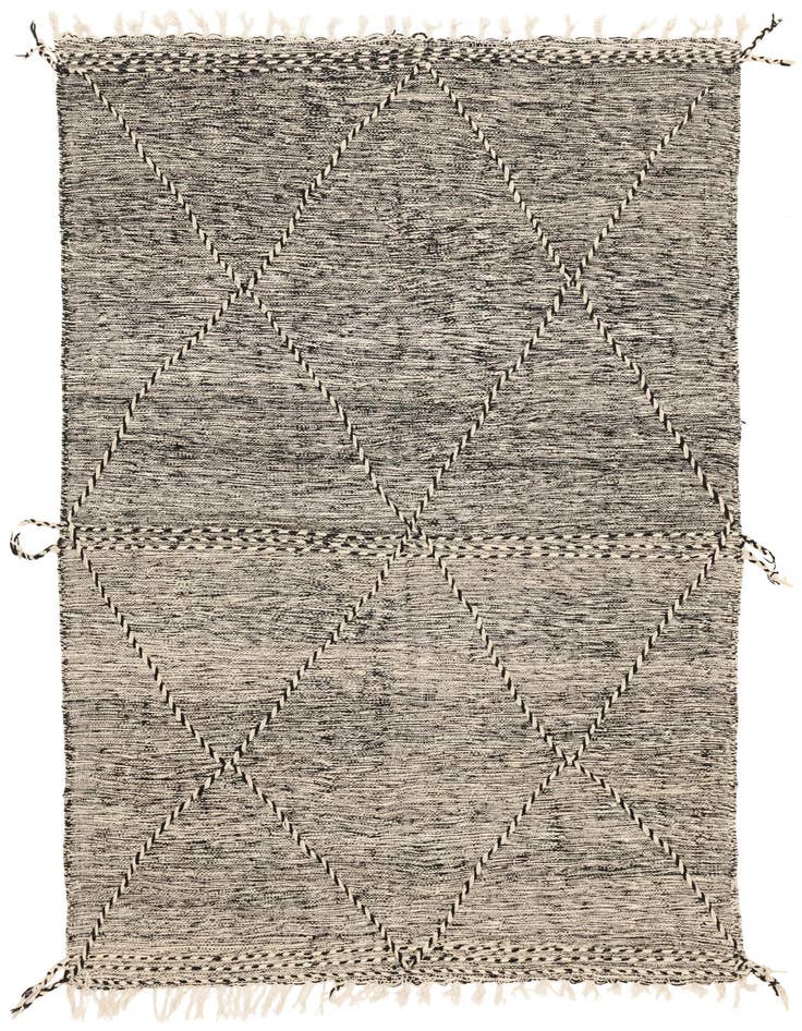 Detail image of 5' 4 x 9' 6 Hand Knotted Moroccan Wool Runner Rug