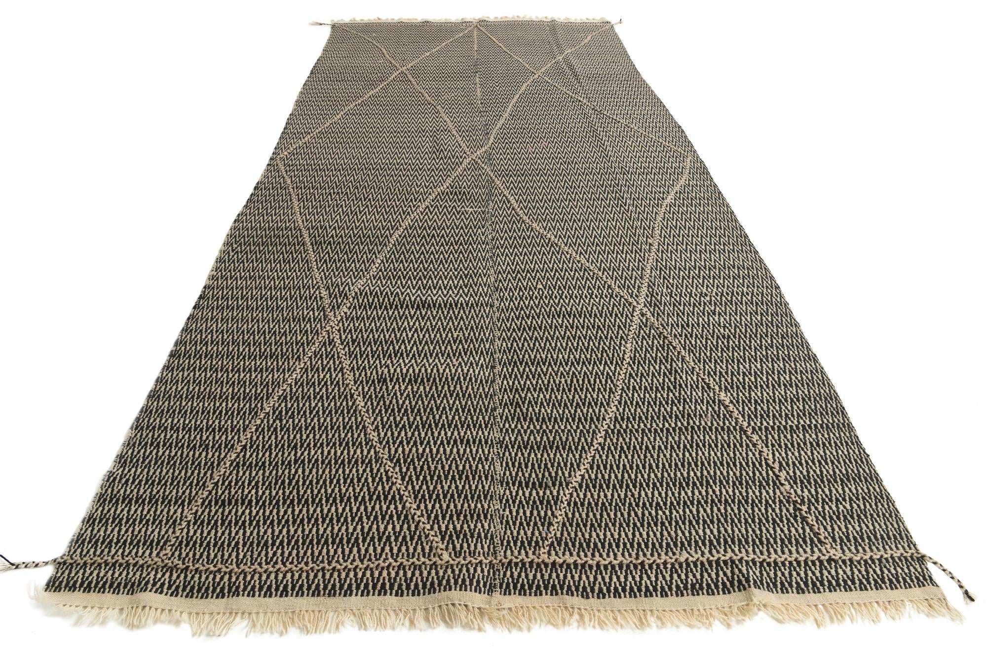 6' 6 x 14' 5 Hand Knotted Moroccan Wool Runner Rug