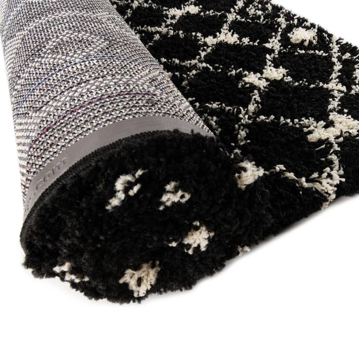 Detail image of 2' 7 x 10' Moroccan Trellis Shag Runner Rug