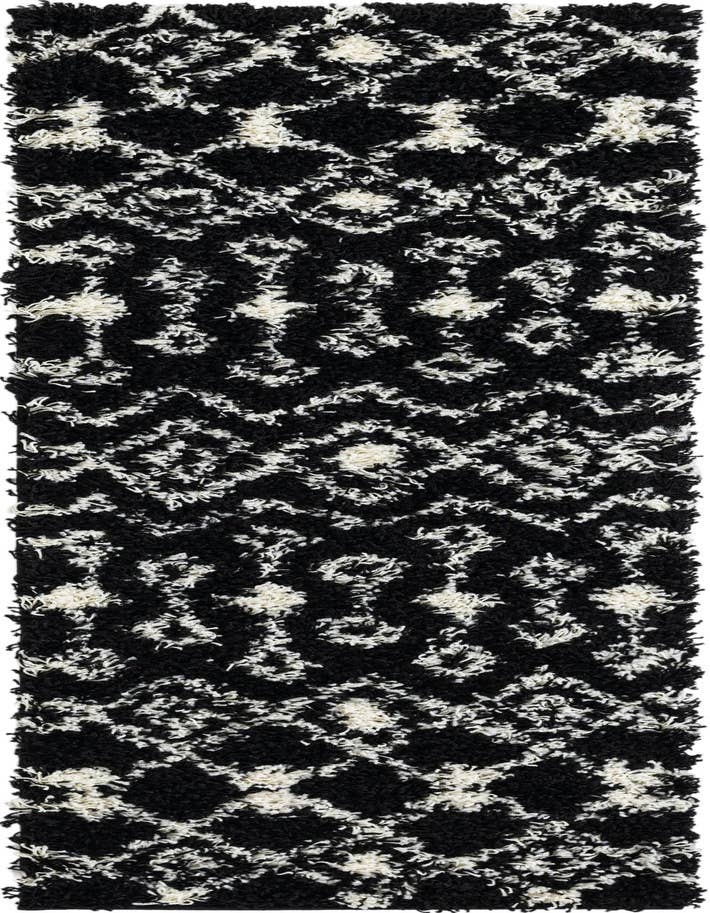 Detail image of 2' x 6' Moroccan Trellis Shag Runner Rug