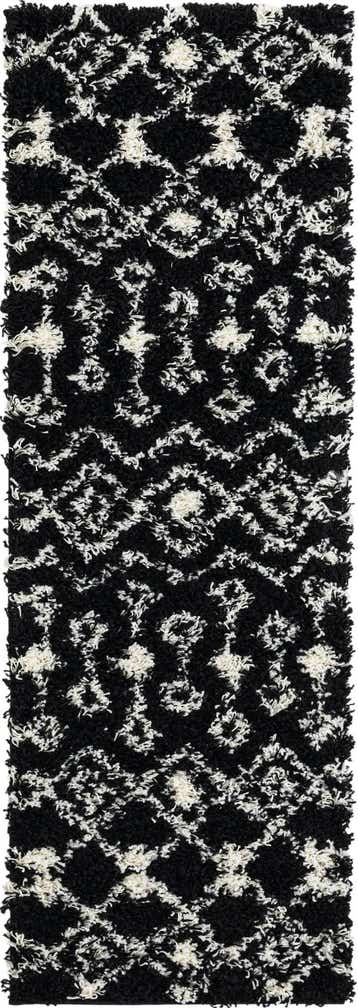 2' x 6' Moroccan Trellis Shag Runner Rug
