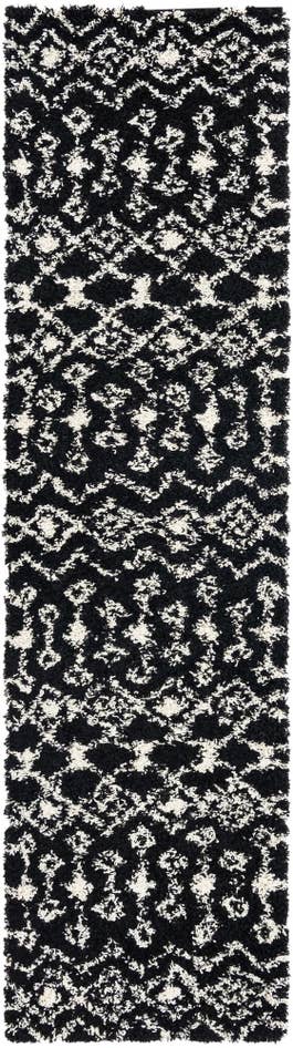 Detail image of 2' 7 x 10' Moroccan Trellis Shag Runner Rug