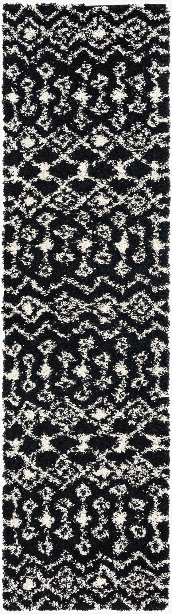Primary image 2' 7 x 10' Moroccan Trellis Shag Runner Rug