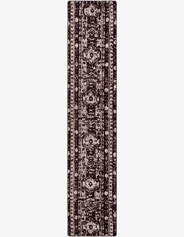 Black and White Oregon Runner Rug