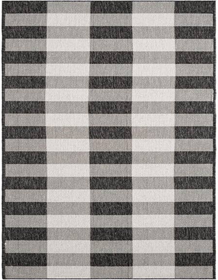 Detail image of 2' 7 x 12' Easy-Clean Checkered Indoor / Outdoor Runner Rug