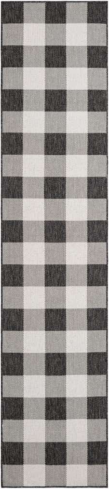 2' 7 x 12' Easy-Clean Checkered Indoor / Outdoor Runner Rug