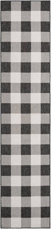Detail image of 2' 7 x 12' Easy-Clean Checkered Indoor / Outdoor Runner Rug