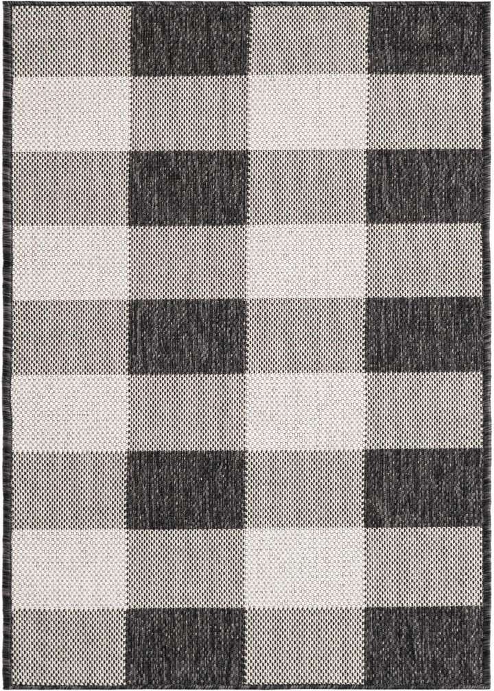 2' x 5' 3 Easy-Clean Checkered Indoor / Outdoor Runner Rug