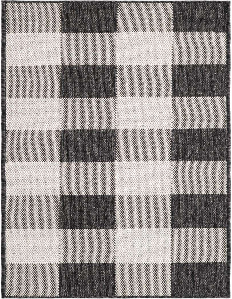 2' x 5' 3 Easy-Clean Checkered Indoor / Outdoor Runner Rug