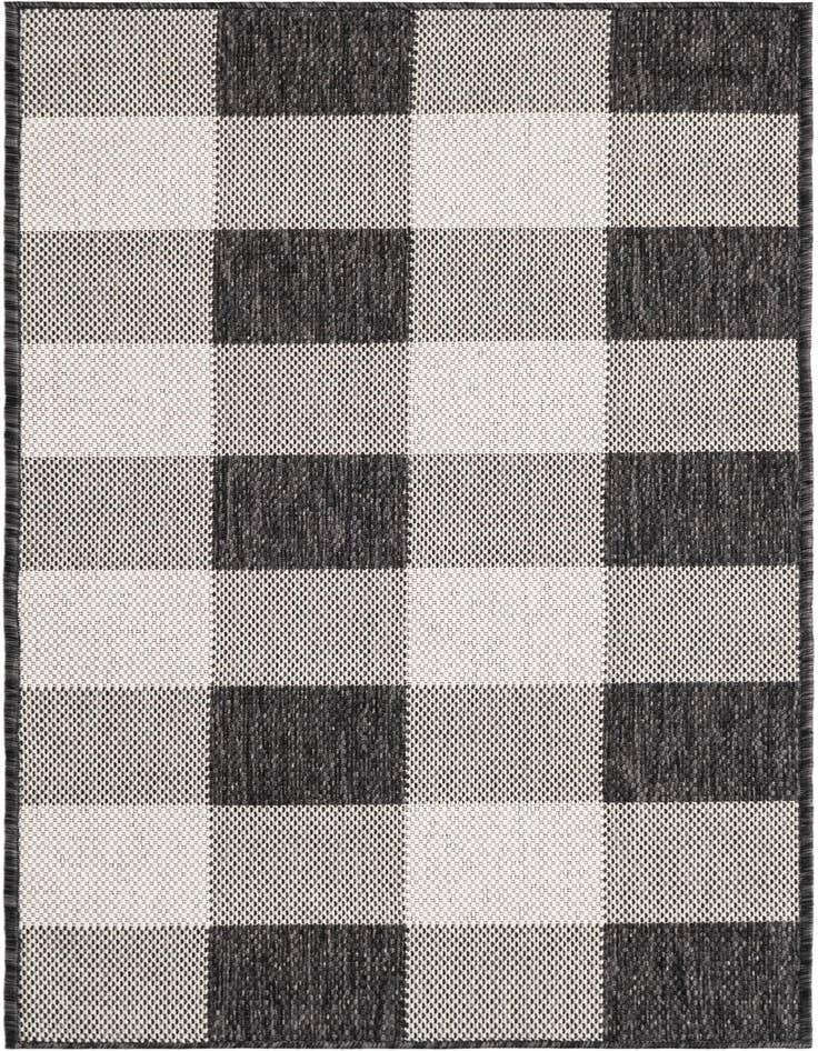 Detail image of 2' x 5' 3 Easy-Clean Checkered Indoor / Outdoor Runner Rug