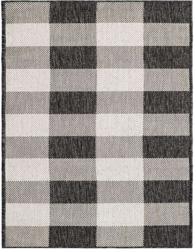 2' x 6' Easy-Clean Checkered Indoor / Outdoor Runner Rug