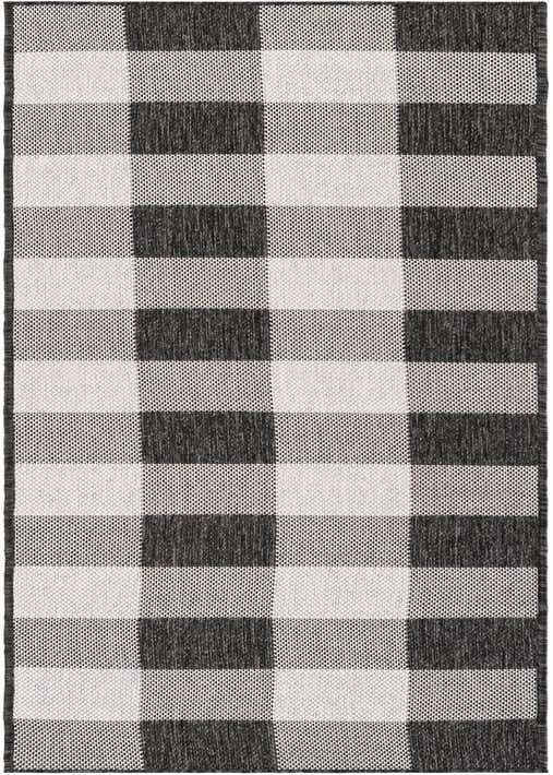 2' x 8' Easy-Clean Checkered Indoor / Outdoor Runner Rug