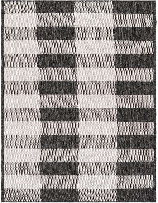 2' x 8' Easy-Clean Checkered Indoor / Outdoor Runner Rug