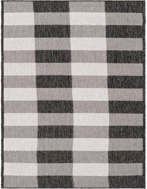 Detail image of 2' x 8' Easy-Clean Checkered Indoor / Outdoor Runner Rug
