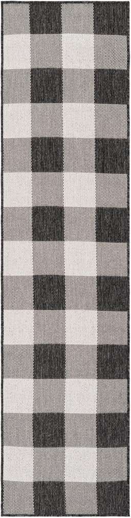 2' x 8' Easy-Clean Checkered Indoor / Outdoor Runner Rug