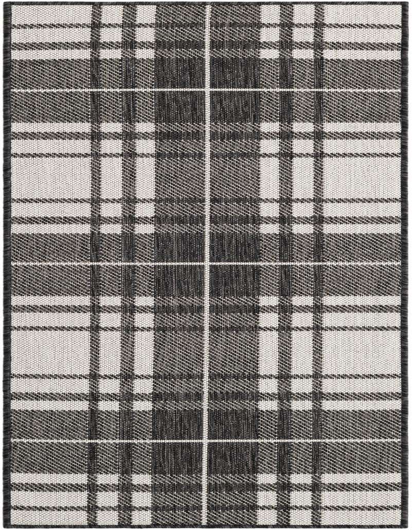 2' x 5' 3 Easy-Clean Checkered Indoor / Outdoor Runner Rug