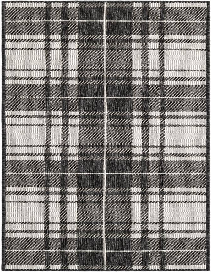 Detail image of 2' x 6' Easy-Clean Checkered Indoor / Outdoor Runner Rug