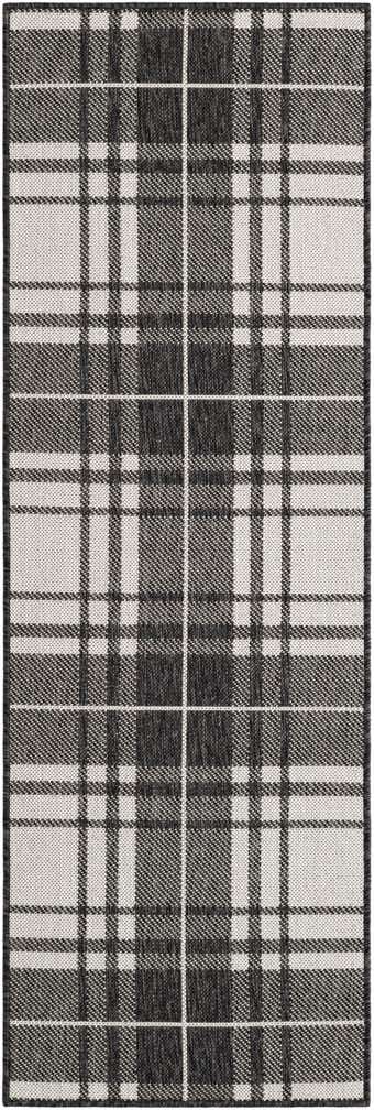 2' x 6' Easy-Clean Checkered Indoor / Outdoor Runner Rug