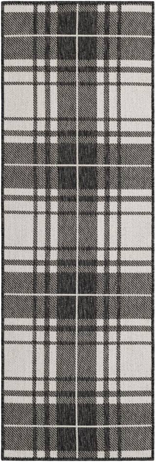 Detail image of 2' x 6' Easy-Clean Checkered Indoor / Outdoor Runner Rug